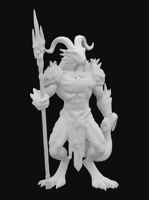 3D model for Draconid Warrior, #game figure#