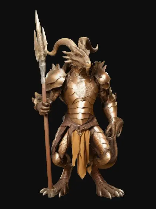 3D model for Draconid Warrior, #game figure#