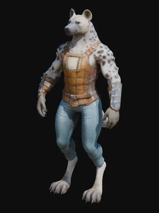 3D model for Gnoll warrior, #game figure#