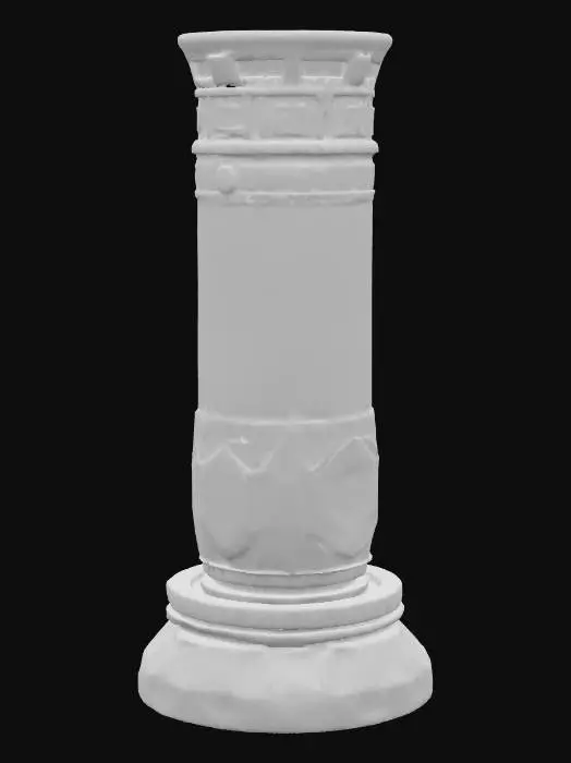3D model for An ancient mysterious magic extractor. Made of smooth black stone, decorated with runes. Visible lines for magical flow