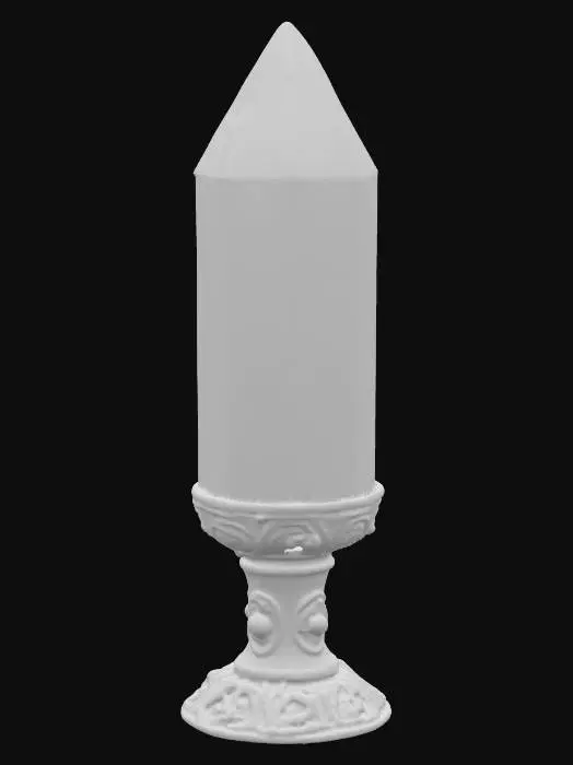 3D model for A big magical crystal standing in a metal holder