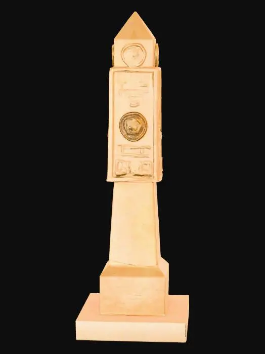 3D model for A menhir with a proper geometrical shape with a big plaque