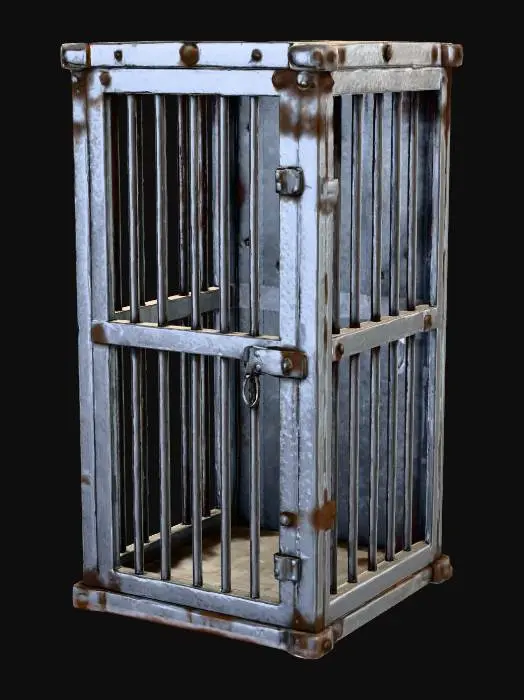 3D model for A dungeon metal cage for humanoids