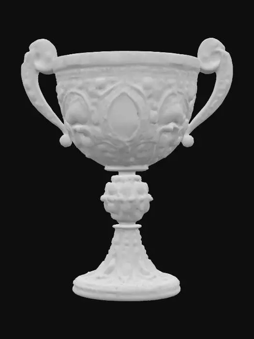 3D model for A rich decorated jeweled goblet with big jewels, #PBR#