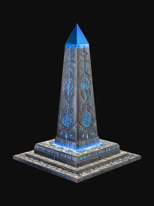 3D model for Deep blue obelisc