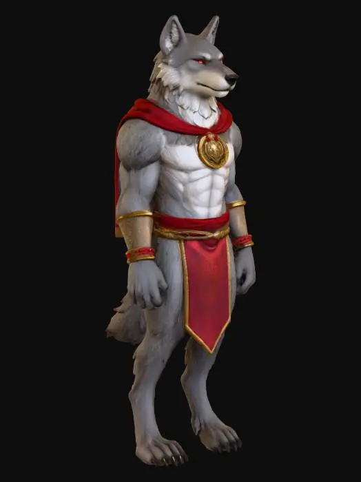 3D model for Wolf Mage