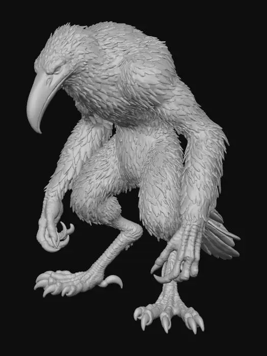 3D model for Anthro Raven