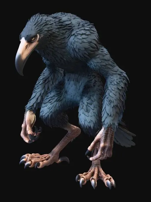 3D model for Anthro Raven