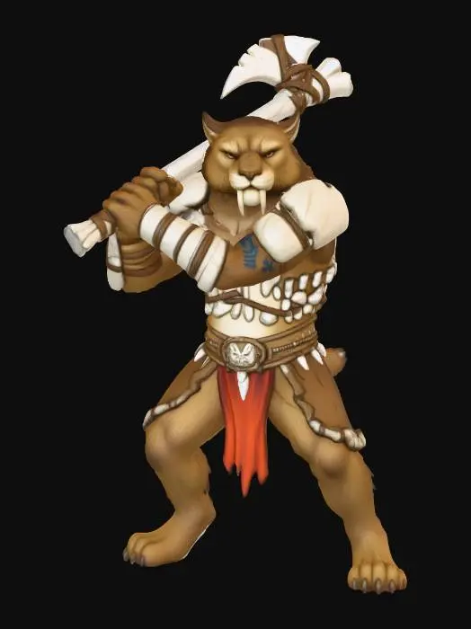 3D model for Sabertooth Warrior