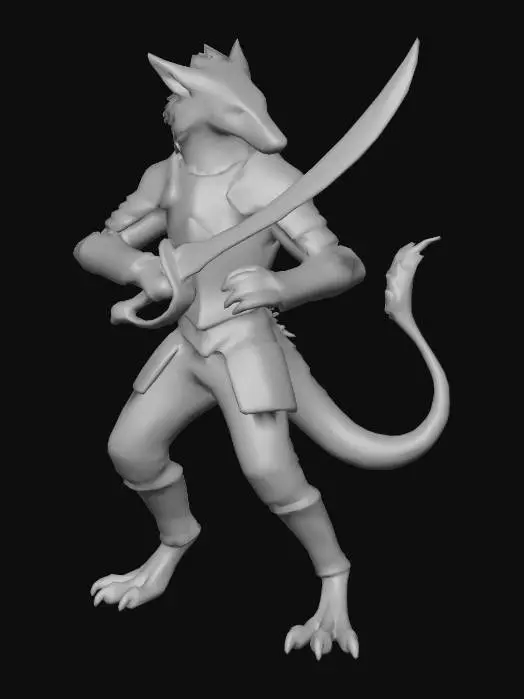 3D model for Sergal Sword Fighter
