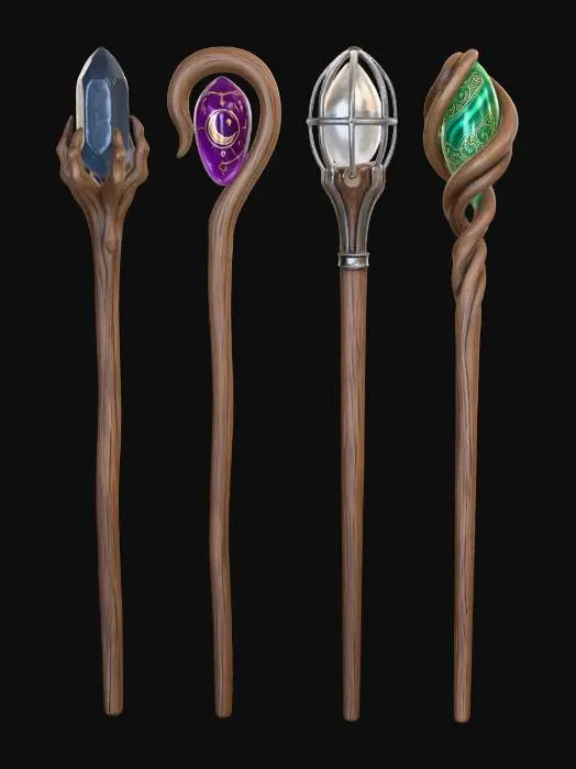3D model for Magical Staffs