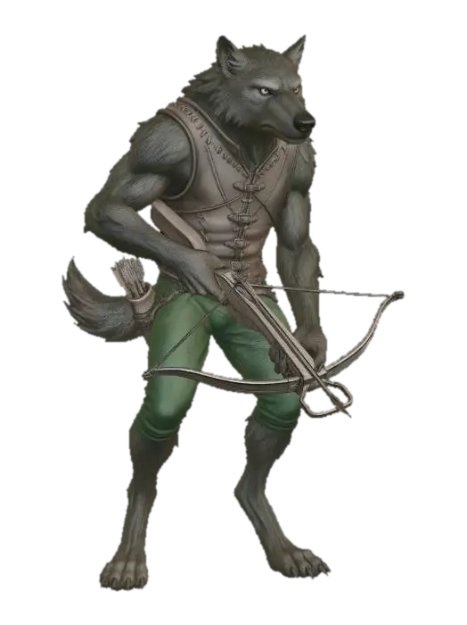 Wolf Crossbow Archer - Ranged 3D model, vytvořený pomocí AI