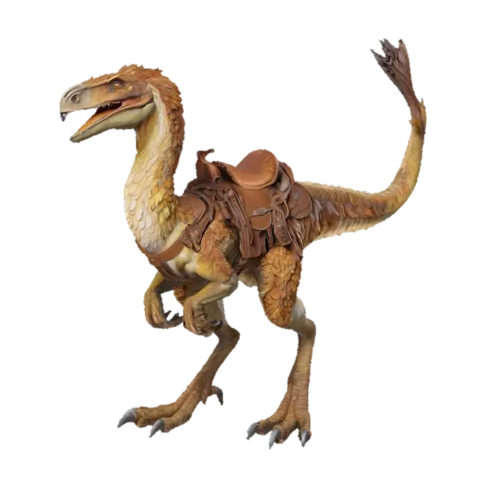 Feathered Raptor Mount 3D model, vytvořený pomocí AI