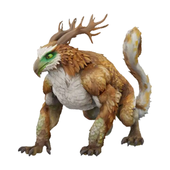 Stormfeather Guardian - Feathered 3D model, vytvořený pomocí AI