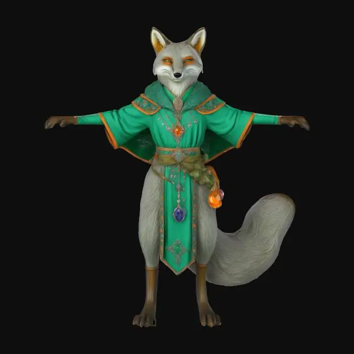 3D model for Mystic Fox Mage