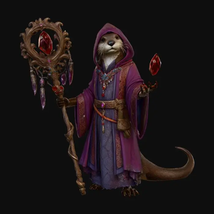 3D model for Otter Mage