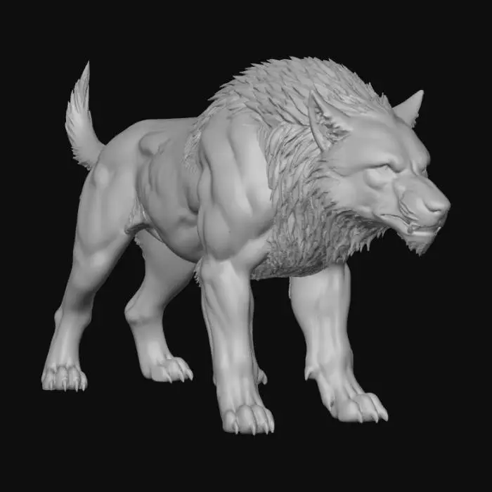 3D model for Dire Wolf