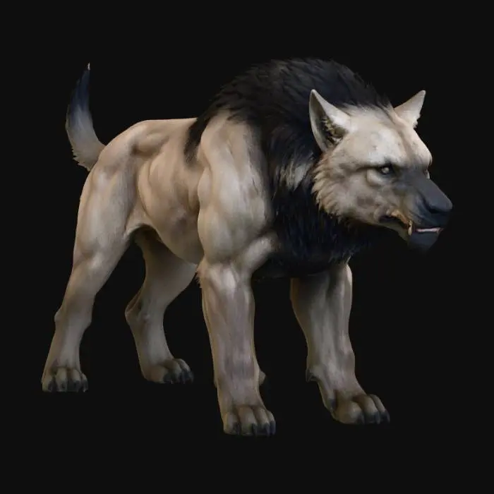 3D model for Dire Wolf