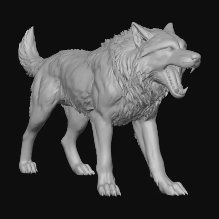 3D model for Fierce White Warg