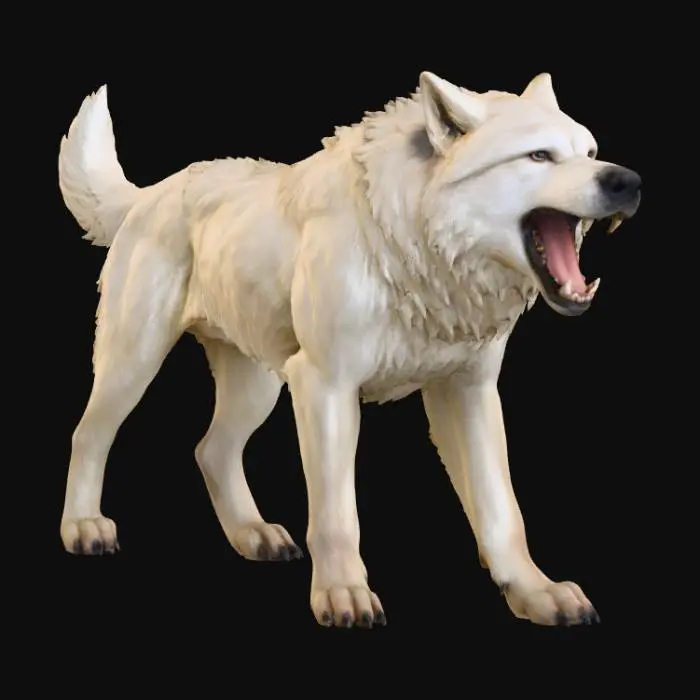 3D model for Fierce White Warg