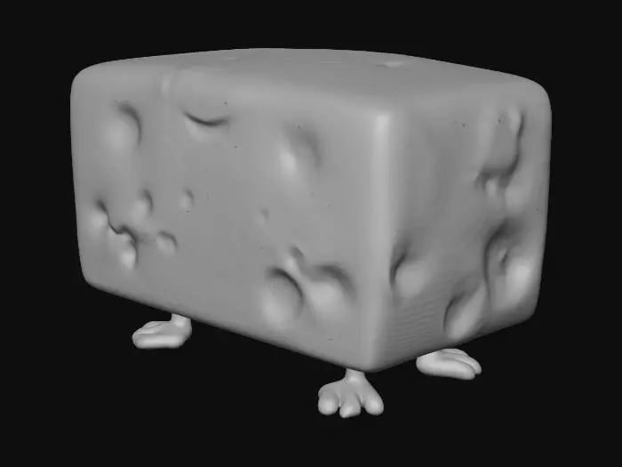 3D model for a walking piece of cheese
