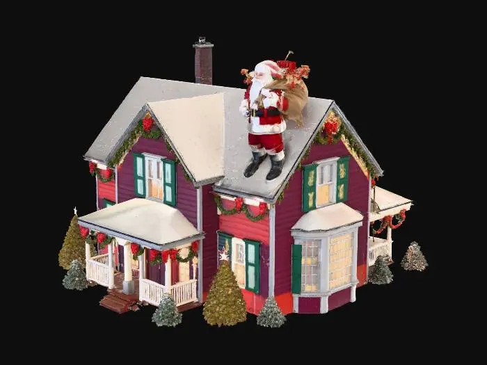 3D model for Santa's Christmas Eve Rooftop Adventure