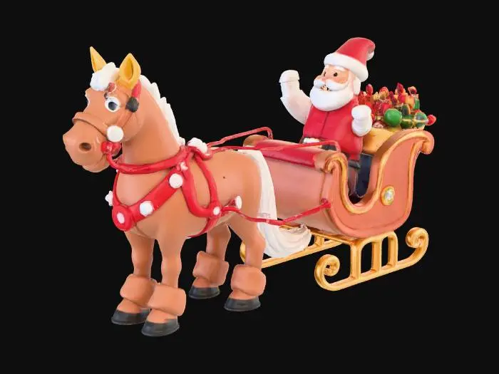 3D model for a horse pulling#Christmas2025# a sleigh