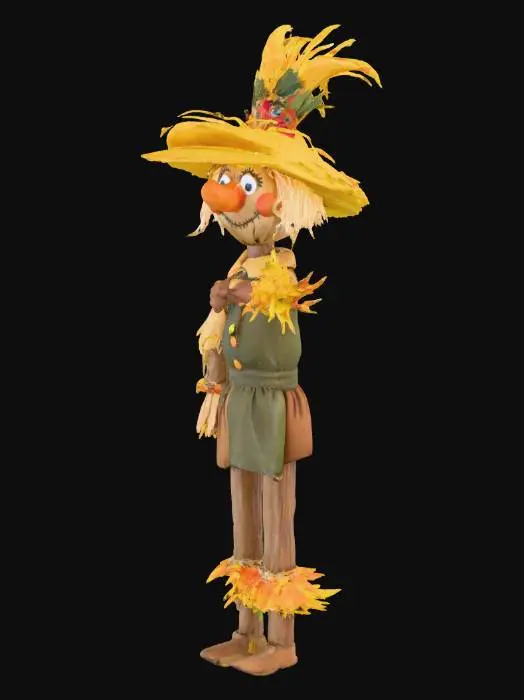 3D model for a whimsical scarecrow