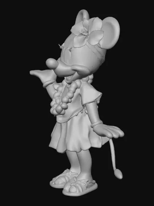 3D model for Minnie mouse dressed up as moana for halloween