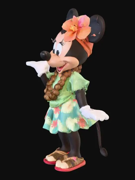 3D model for Minnie mouse dressed up as moana for halloween