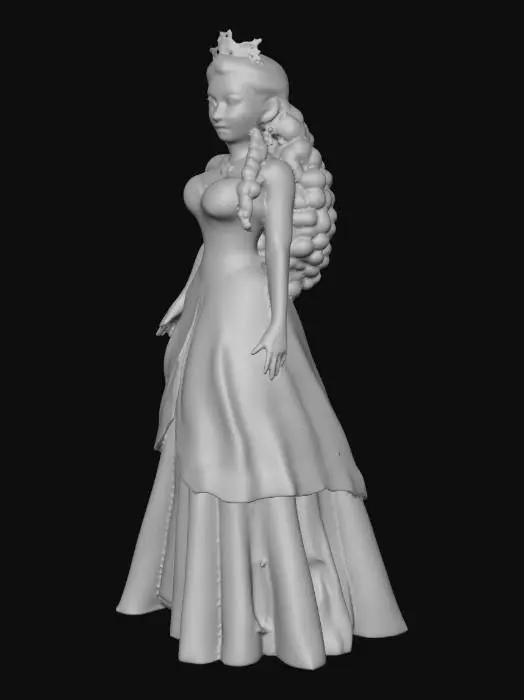 3D model for Moana dressed up like Cinderella