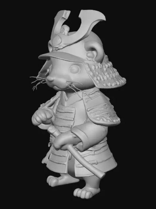 3D model for a samurai otter