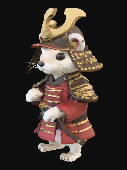 3D model for a samurai otter