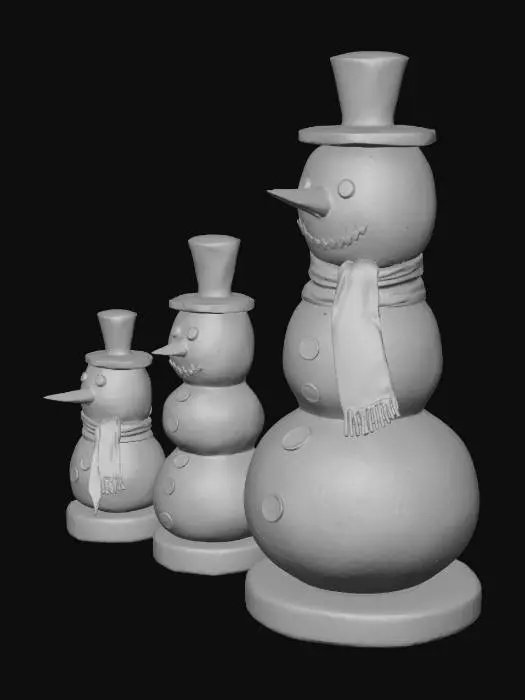 3D model for three little snowmen