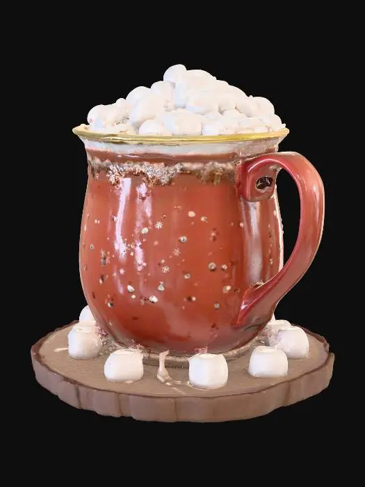 3D model for a large cup of cocoa with marshmallows in it, #Christmas2025#