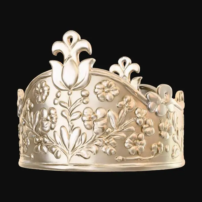 3D model for Floral Silver Crown