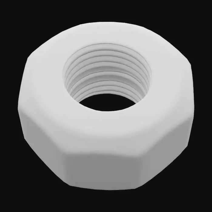 3D model for Hexagonal Nut