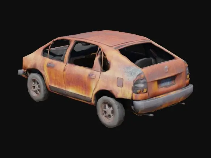 3D model for macchina bruciata