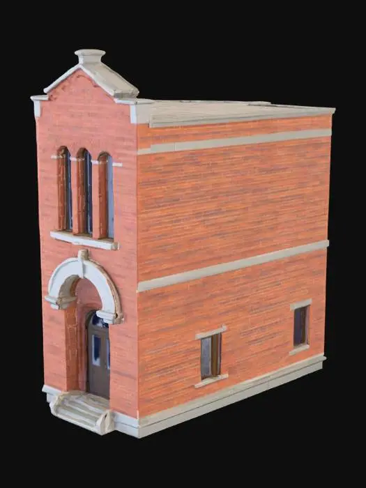 3D model for Brick Facade Building Model