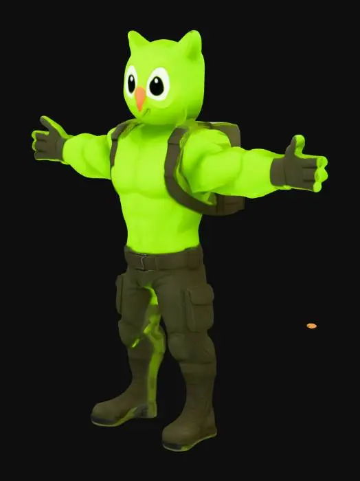 3D model for Muscle Owl Hero
