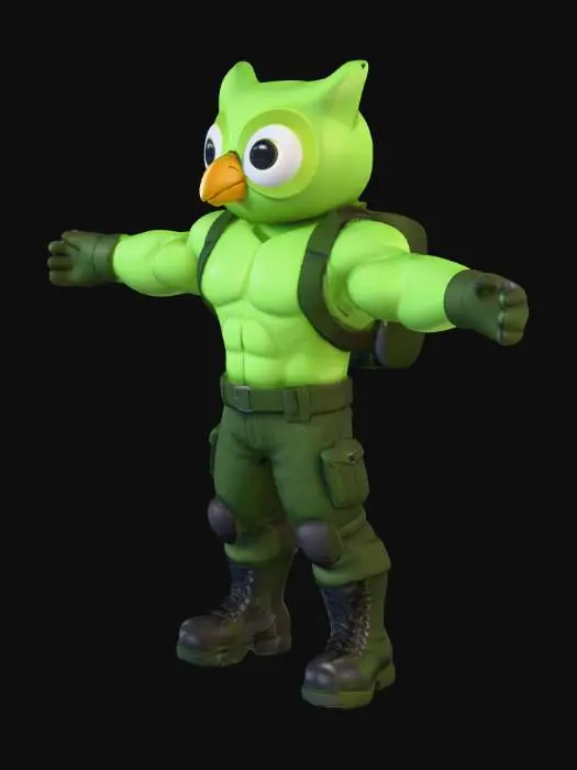3D model for Muscle Owl Hero