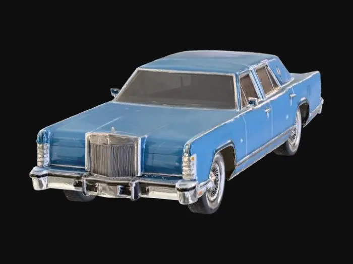 3D model for 1979 crystal blue Lincoln continental four door