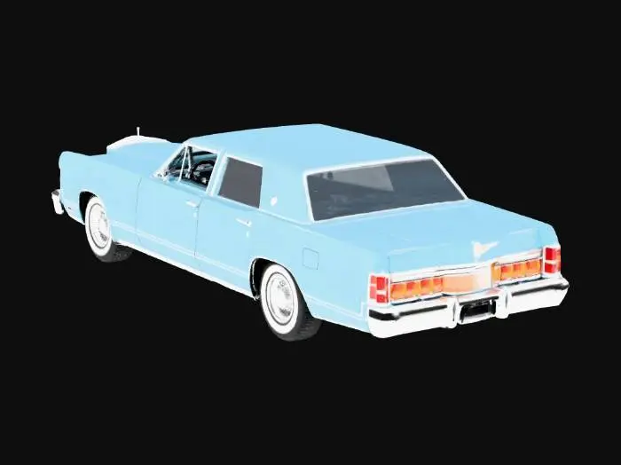 3D model for 1979 crystal blue Lincoln continental four door