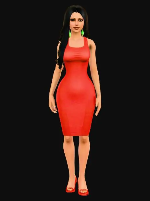 3D model for The Sims 2 Dina Caliente 