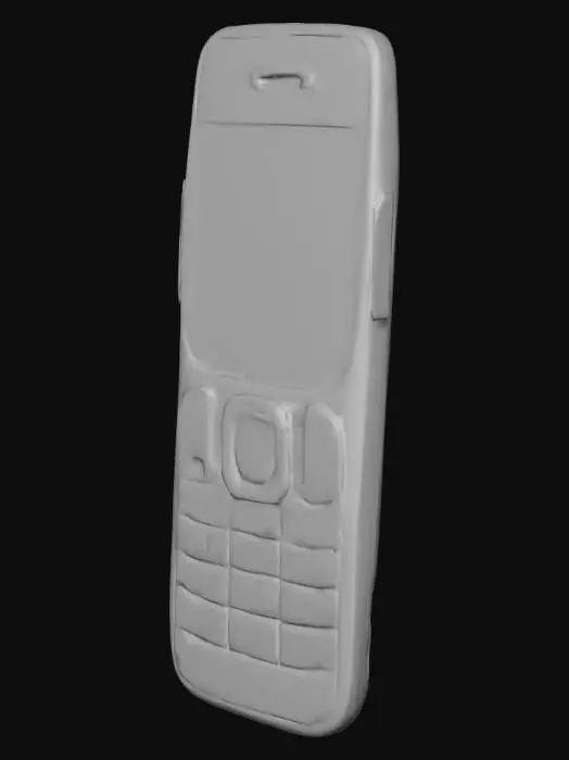 3D model for Old Keyboard Black Nokia cellphone with a front black screen