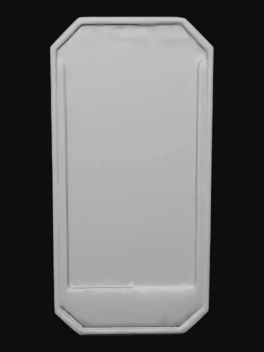 3D model for Monster High 3d long octagon Icoffin style phone with a front all black screen with pink, red, golden, back streaks on the back of the phone case