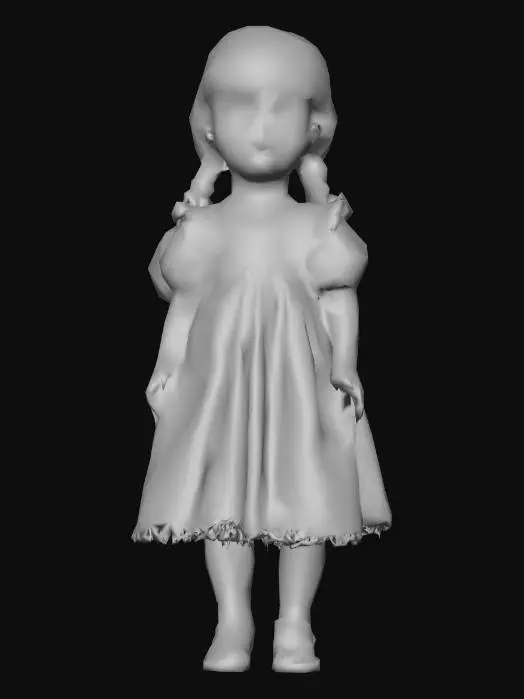 3D model for Annabelle in a white dress cute shoes