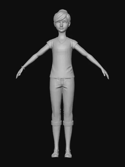 3D model for Character in Casual Outfit