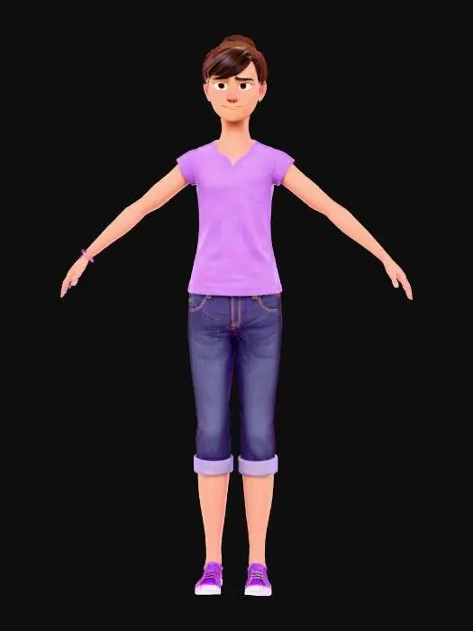 3D model for Character in Casual Outfit