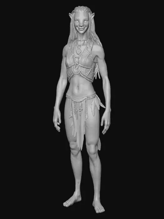 3D model for Avatar a tall blue beautiful Neytiri